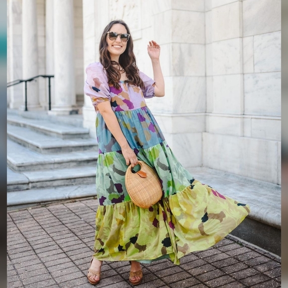 XS/S Anthropologie Caroline Tiered Maxidress - Picture 4 of 16